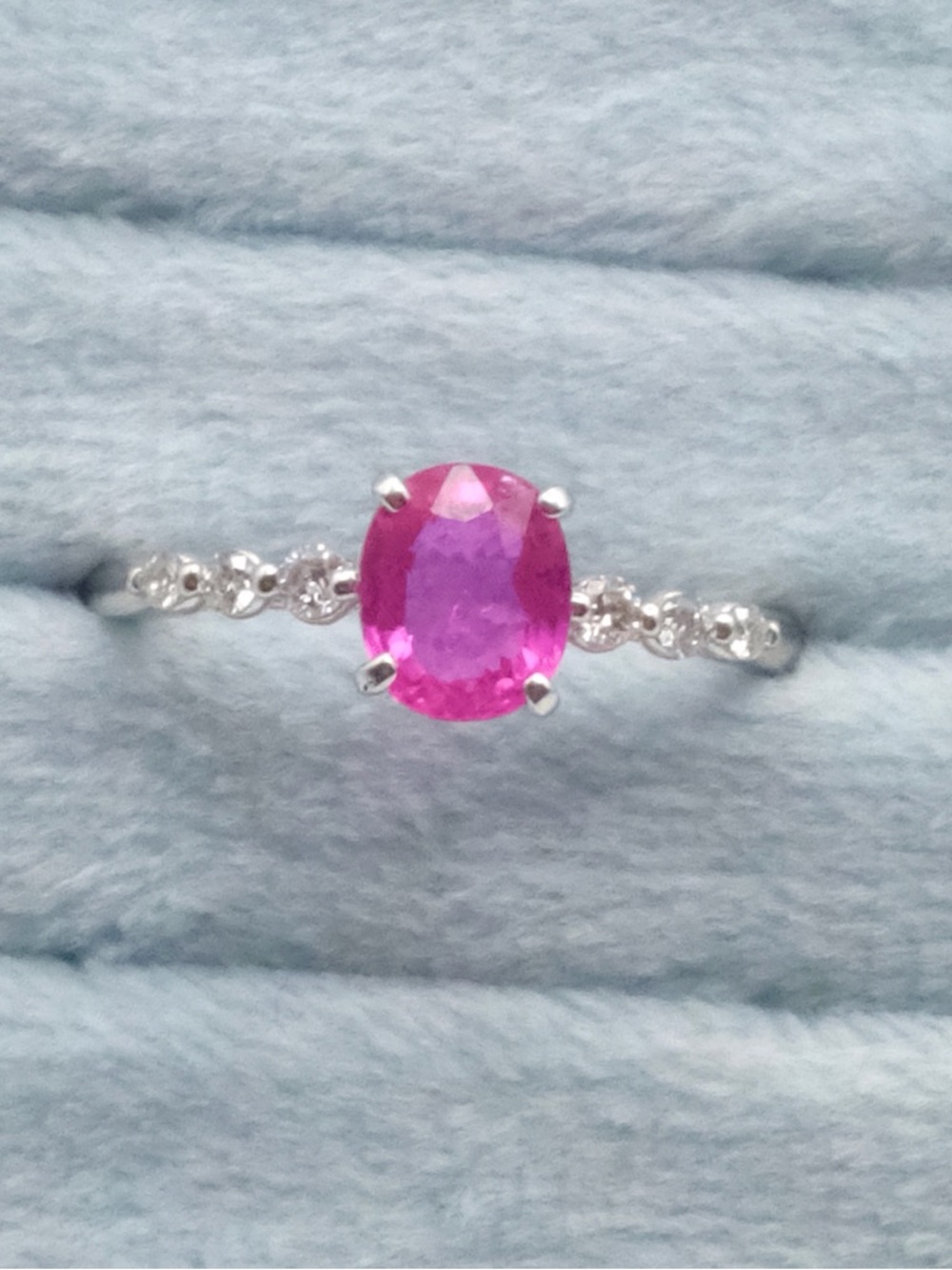 Platinum Natural Ruby Ring | Statement Ring | Pinky Ring | Stackable